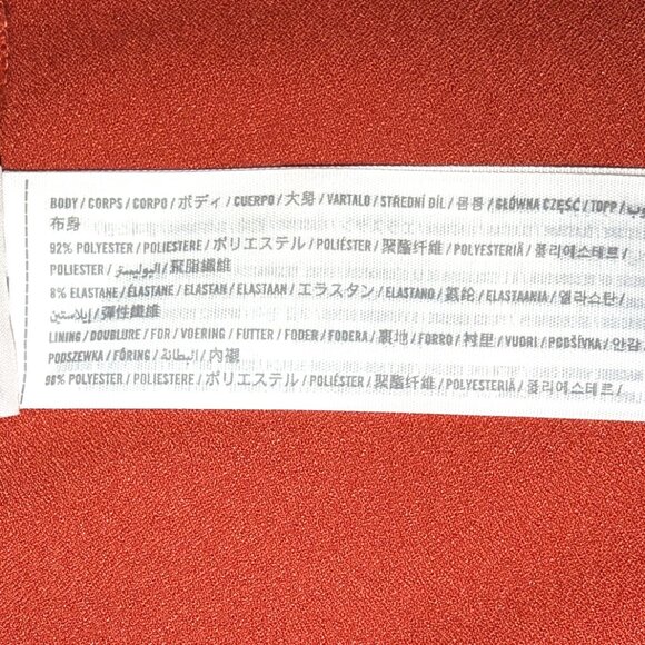 Abercrombie & Fitch | Silm Cutout Midi Dress Rust Orange Red	| Size Medium - Picture 11 of 12